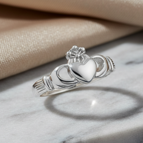 Sterling Silver Plain Claddagh Ring