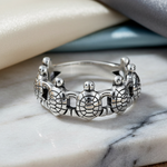 Sterling Silver Turtles Ring