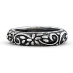 Sterling Silver Oxidized Ornaments Ring