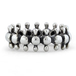 Sterling Silver Backbone Eternity Ring