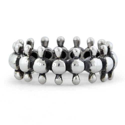 Sterling Silver Backbone Eternity Ring