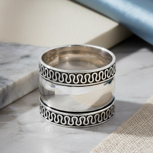 Sterling Silver Bali Design Swirl Ring