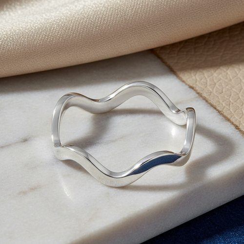 Sterling Silver Wavy Ring