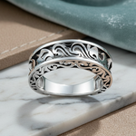 Sterling Silver Antique Wavy Ring