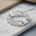 Sterling Silver Multiple Heart Ring