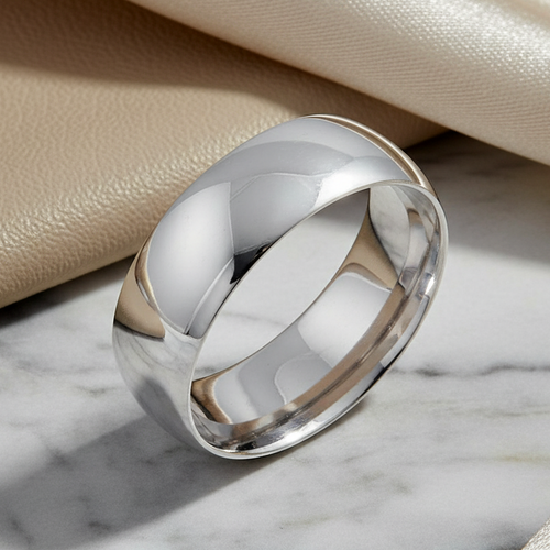 Sterling Silver Wedding Band 7mm