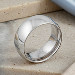 Sterling Silver Wedding Band 8mm