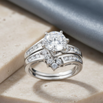 Sterling Silver 2 Carat CZ Engagement Ring