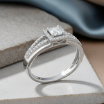 Sterling Silver Princess-Cut CZ Ring