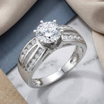Sterling Silver Round CZ Ring