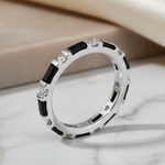 Sterling Silver Black CZ Eternity Ring