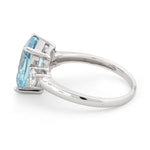 Sterling Silver Light Blue CZ Ring