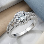 Sterling Silver Engagement CZ Ring