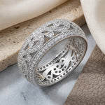 Sterling Silver Filigree CZ Ring