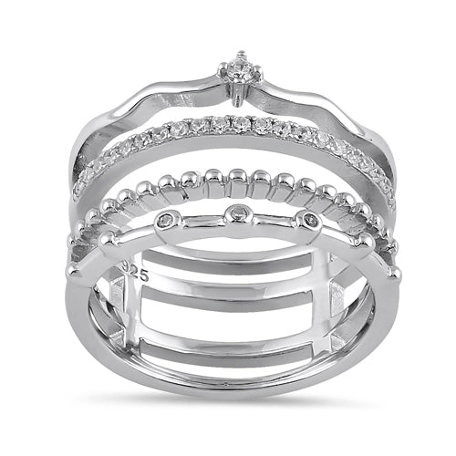 Sterling Silver Unique Multi-Style CZ Ring