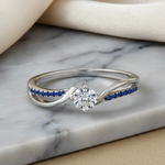 Sterling Silver Blue CZ Ring