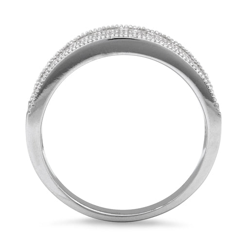 Sterling Silver Elegant Pave CZ Ring