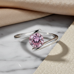 Sterling Silver Pink CZ Ring