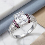 Sterling Silver Emerald-Cut CZ Ring