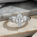 Sterling Silver 1.0 ct. Marquise CZ Ring