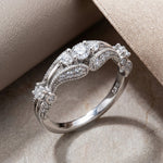 Sterling Silver Filigree Clear CZ Ring