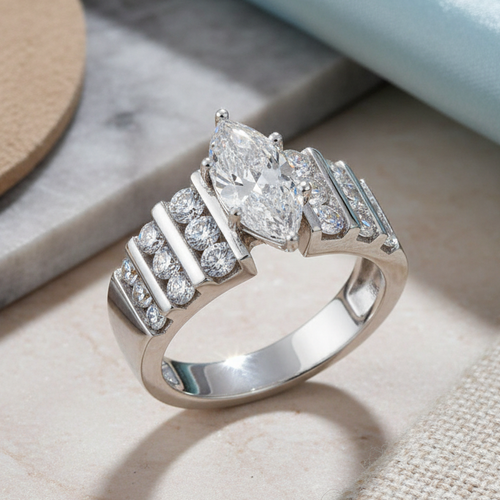 Sterling Silver Marquise CZ Ring