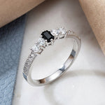 Sterling Silver Black CZ Ring