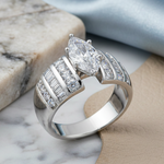 Sterling Silver 1.50 ct. Marquise CZ Ring