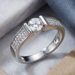 Sterling Silver Engagement CZ Ring