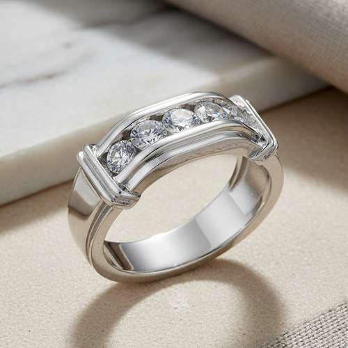 Sterling Silver Men's CZ Rings