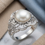 Sterling Silver Mother of Pearl Ring