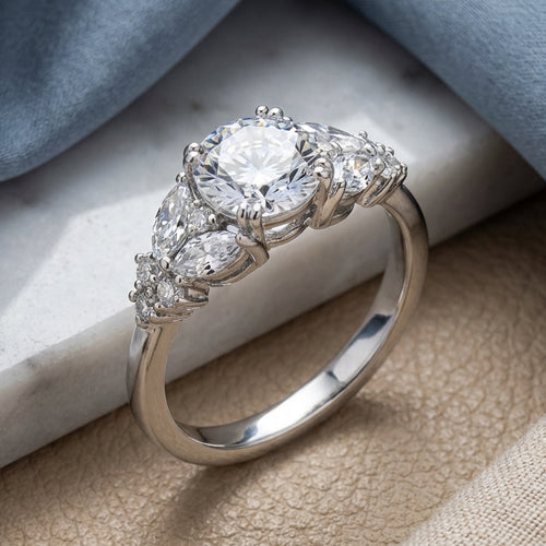 Sterling Silver Elegant Round CZ Ring