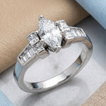 Sterling Silver Marquise CZ Ring
