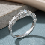 Sterling Silver Classic CZ Engagement Ring