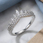 Sterling Silver CZ  Crown Ring