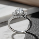 Sterling Silver 1.0 ct. CZ Engagement Ring