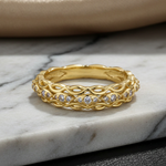 Sterling Silver Gold-Plated CZ Ring