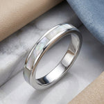 Sterling Silver Seamless Mother of Pearl Ring