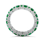 Sterling Silver Eternity Emerald CZ Ring