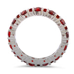 Sterling Silver Eternity Dark Garnet CZ Ring