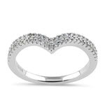 Sterling Silver Pave Chevron CZ Ring
