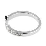 Sterling Silver Pave Chevron CZ Ring