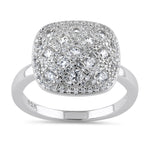Sterling Silver CZ Cluster Ring