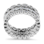 Sterling Silver 3 Rings Stackable CZ Rings