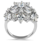 Sterling Silver CZ Cluster Ring