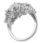 Sterling Silver CZ Cluster Ring