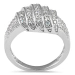 Sterling Silver Elegant Pave Ring