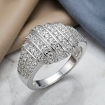Sterling Silver Elegant Pave Ring