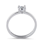 Sterling Silver 5mm Round Cut CZ Ring