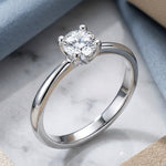 Sterling Silver 5mm Round Cut CZ Ring